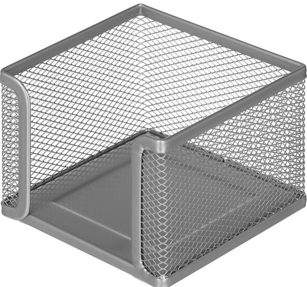 Подставка для блок-кубиков Attache (металлическая сетка, 105x105x78 мм, серебро)